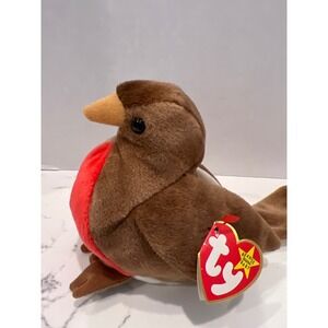 Ty Beanie Baby Early the Robin Plush Bird Red Breast 1997 Rare  Collectible